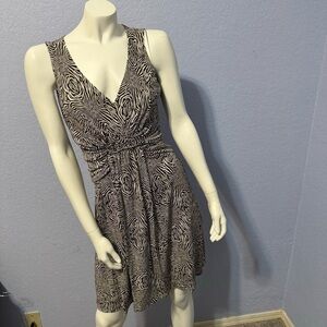 Issa London Collection Banana Republic Brown Zebra Print Sleeveless Wrap Dress